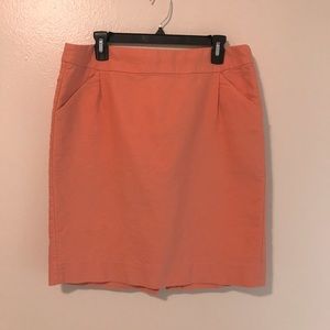 J. Crew peach pencil skirt